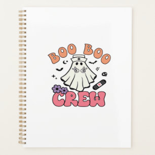 Boo Boo Crew Nurse Halloween Ghost Funny Classic T Planner