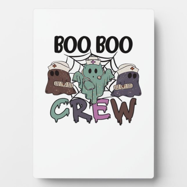 Boo Boo Crew Nurse Halloween Ghost Funny Classic T Plaque (Front)