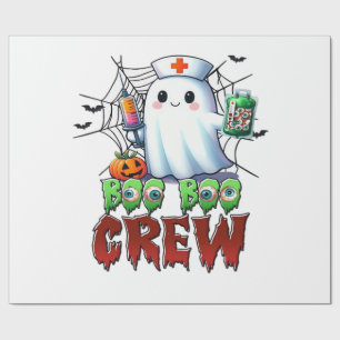 Boo Boo Crew Nurse Halloween Ghost Funny Classic T Wrapping Paper
