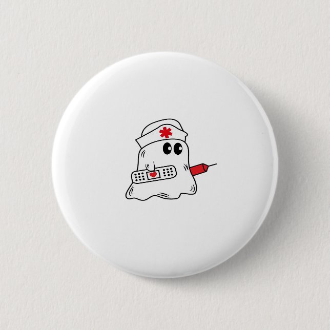 Boo Boo Crew Nurse Halloween Ghost Funny Oversized 6 Cm Round Badge (Front)