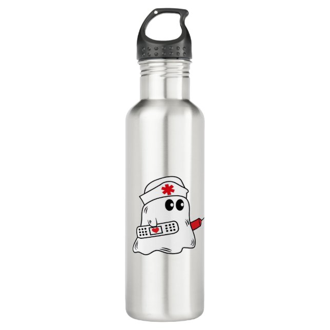 Boo Boo Crew Nurse Halloween Ghost Funny Oversized 710 Ml Water Bottle (Front)