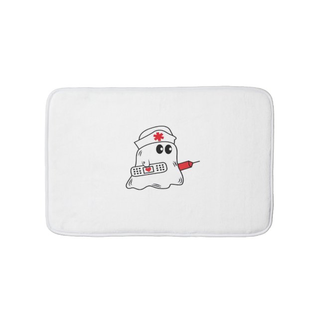 Boo Boo Crew Nurse Halloween Ghost Funny Oversized Bath Mat (Front)