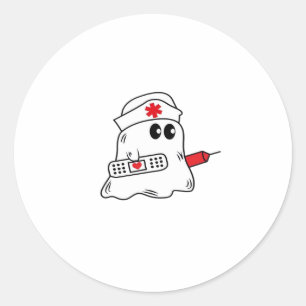 Boo Boo Crew Nurse Halloween Ghost Funny Oversized Classic Round Sticker