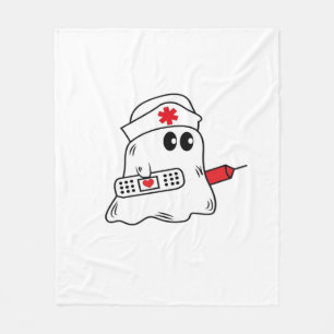 Boo Boo Crew Nurse Halloween Ghost Funny Oversized Fleece Blanket