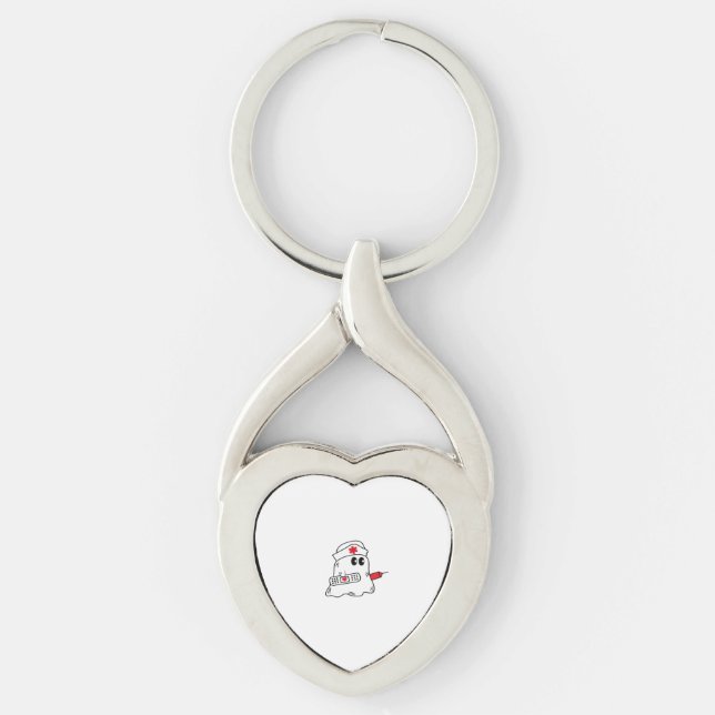 Boo Boo Crew Nurse Halloween Ghost Funny Oversized Key Ring (Front)