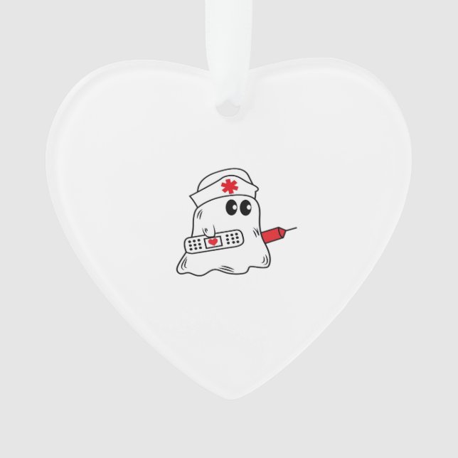 Boo Boo Crew Nurse Halloween Ghost Funny Oversized Ornament (Front)