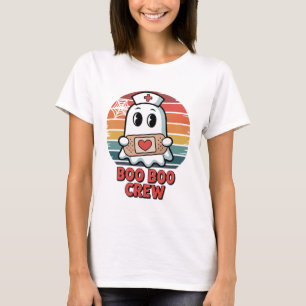Boo Boo Crew Nurse Halloween Gift Ghost Medical T-Shirt