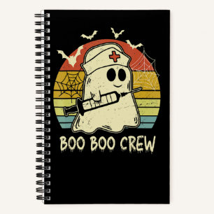 Boo Boo Crew Nurse Halloween Nurse Costume Outfit Notebook