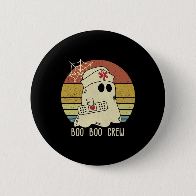 Boo Boo Crew Nurse Halloween Nurse For Women  6 Cm Round Badge (Front)