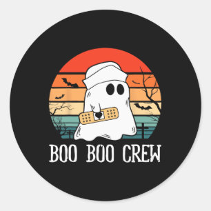 Boo Boo Crew Nurse Halloween Nurse For Women Classic Round Sticker