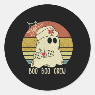Boo Boo Crew Nurse Halloween Nurse For Women Classic Round Sticker