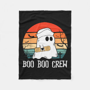 Boo Boo Crew Nurse Halloween Nurse For Women Fleece Blanket