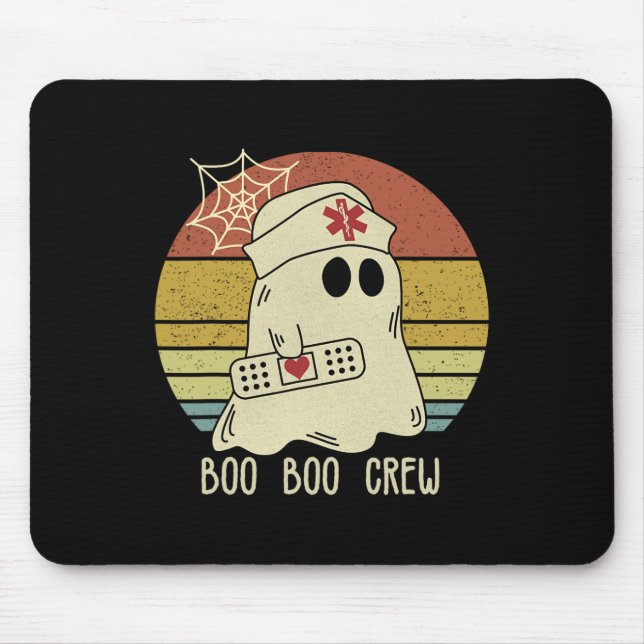 Boo Boo Crew Nurse Halloween Nurse For Women  Mouse Mat (Front)