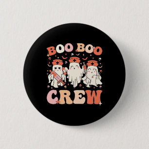 Boo Boo Crew Nurse Halloween Nurse Ghost Women Hal 6 Cm Round Badge