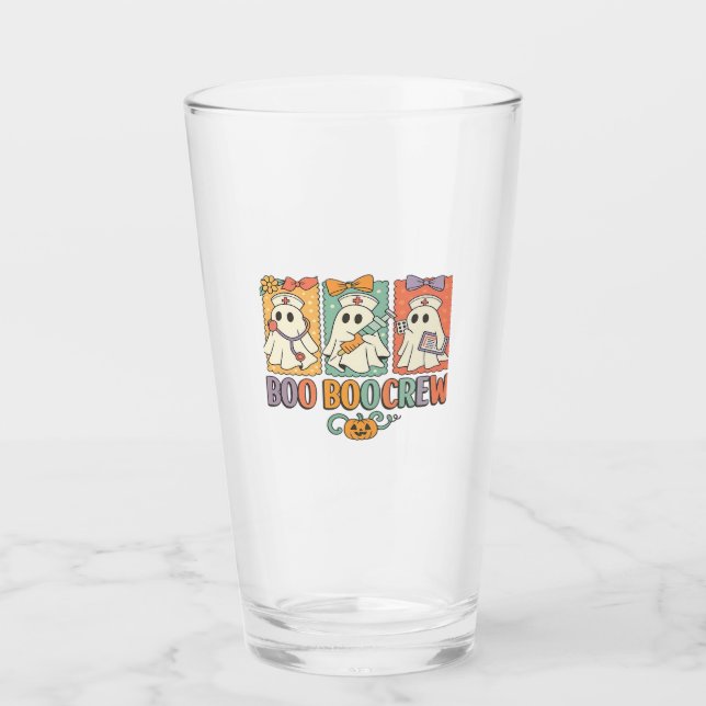 Boo boo crew nurse halloween shirt|nurse shirting  glass (Front)