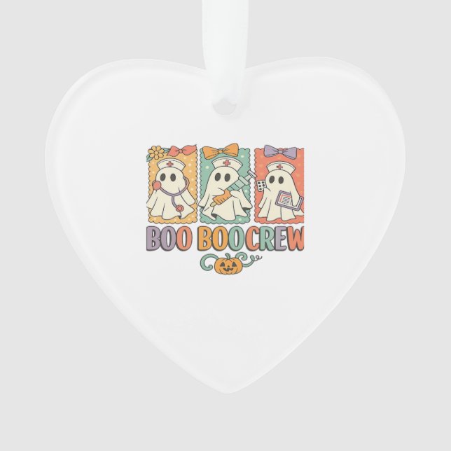 Boo boo crew nurse halloween shirt|nurse shirting  ornament (Front)