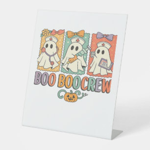 Boo boo crew nurse halloween shirt nurse shirting pedestal sign
