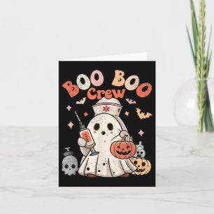 Boo Boo Crew Nurse Medical Halloween Costume Card