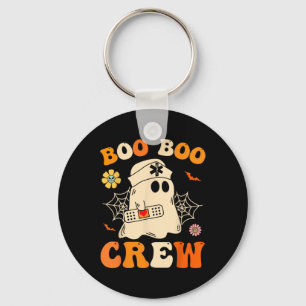 Boo Boo Crew Nurse Shirt Funny Ghost Retro Hallowe Key Ring