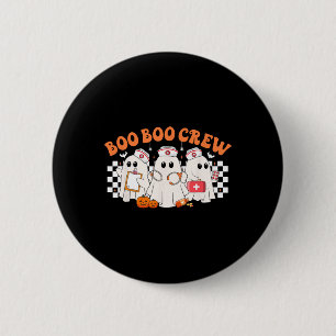 Boo Boo Crew Nurse Women Retro Halloween Ghost Nur 6 Cm Round Badge