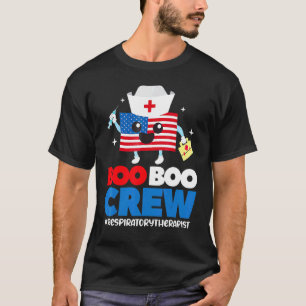 Boo Boo Crew Respiratory Therapist  Rt Usa Flag 4t T-Shirt
