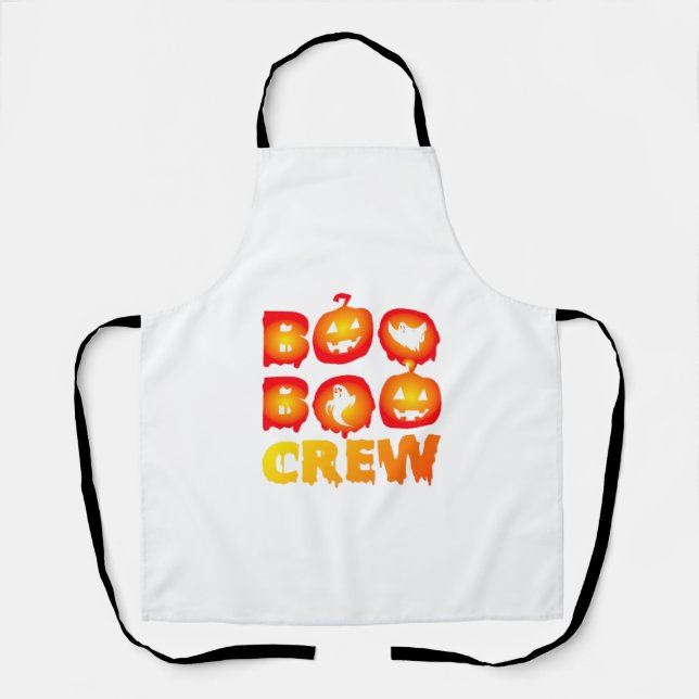 Boo Boo Crew Shirt – Funny Ghost Halloween Nurse & Apron (Front)