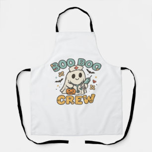 Boo Boo Crew Shirt � Funny Ghost Halloween Nurse & Apron