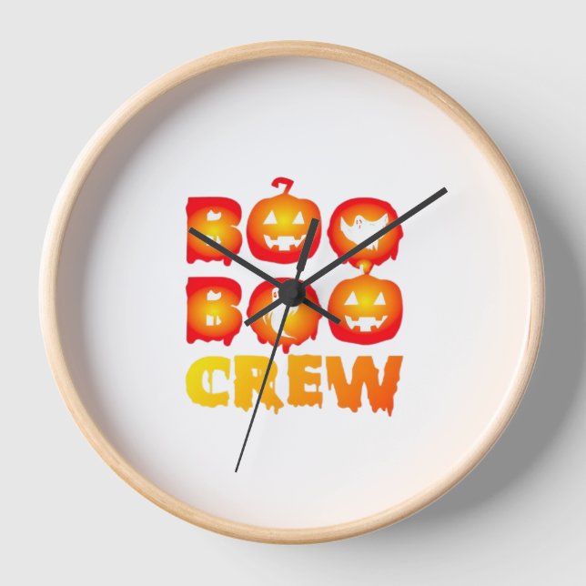 Boo Boo Crew Shirt – Funny Ghost Halloween Nurse & Clock (Front)