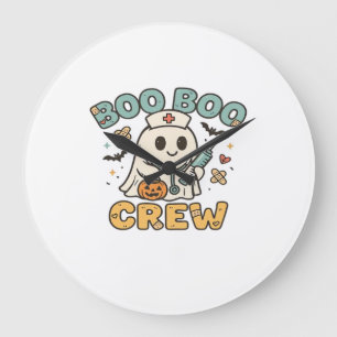 Boo Boo Crew Shirt � Funny Ghost Halloween Nurse & Large Clock