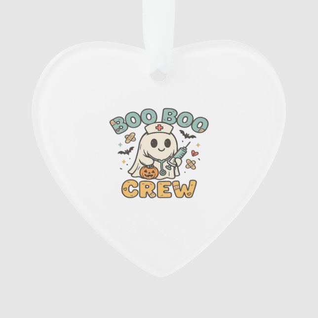 Boo Boo Crew Shirt � Funny Ghost Halloween Nurse & Ornament (Front)