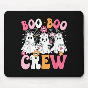 Boo Boo Crew Soky Nurse Ghost Nursing Halloween Nu Mouse Mat