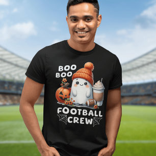 Boo Boo Football Crew Cute Ghost Funny Halloween T-Shirt