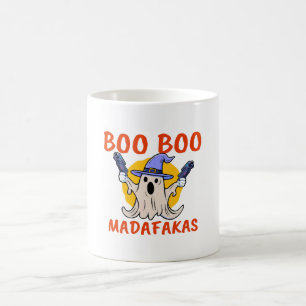 Boo Boo Madafakas Funny Halloween Ghost Coffee Mug