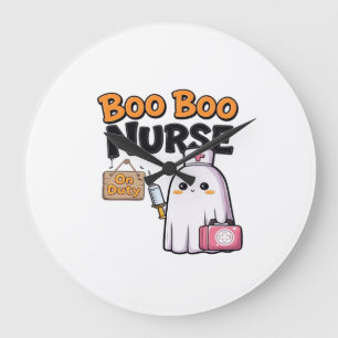 Boo Boo Nurse On Duty Classic T-Shirt Large Clock