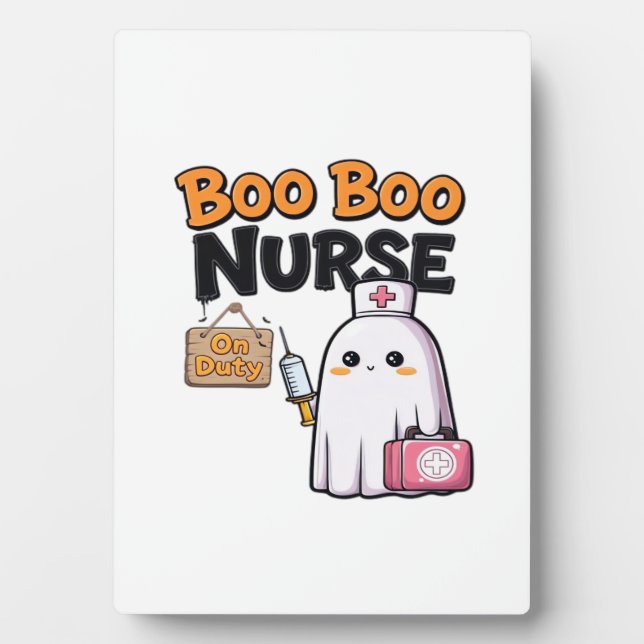 Boo Boo Nurse On Duty Classic T-Shirt Plaque (Front)