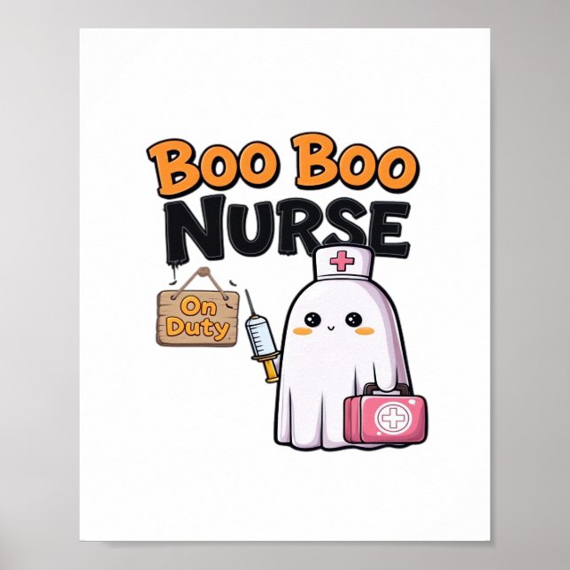Boo Boo Nurse On Duty Classic T-Shirt Poster (Front)