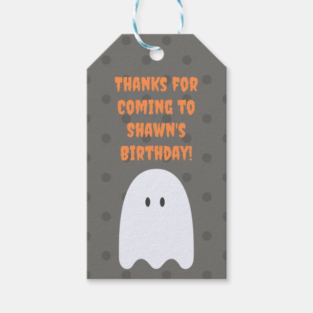 Boo! Boys Halloween Party Favour Tag (Front)