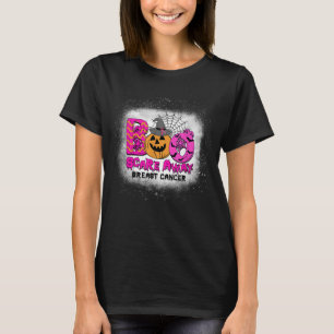 Boo Breast Cancer Pink Ribbon Funny Halloween Pump T-Shirt