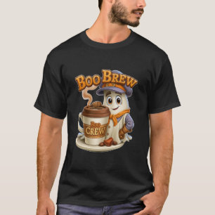 Boo Brew Boo Crew Cute Halloween Ghost Coffee T-Shirt