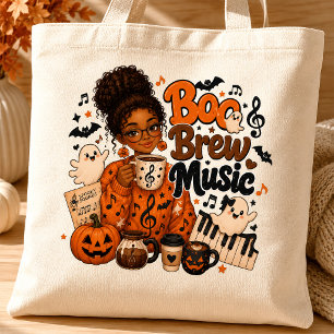Boo Brew Music Teacher Canvas Tote