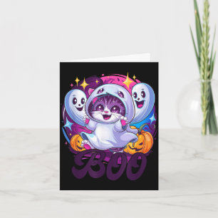 Boo cat ghost card