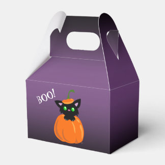 BOO! Cat in a Pumpkin Halloween Favour Box