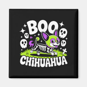 Boo Chihuahua Dog - Creepy Cute Dog Halloween Magnet