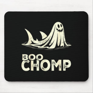 Boo chomp – funny ghost shark halloween retro mouse mat