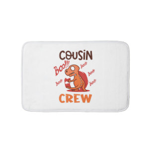 Boo Cousin Crew Halloween Dinosaur Spooky Costume Bath Mat