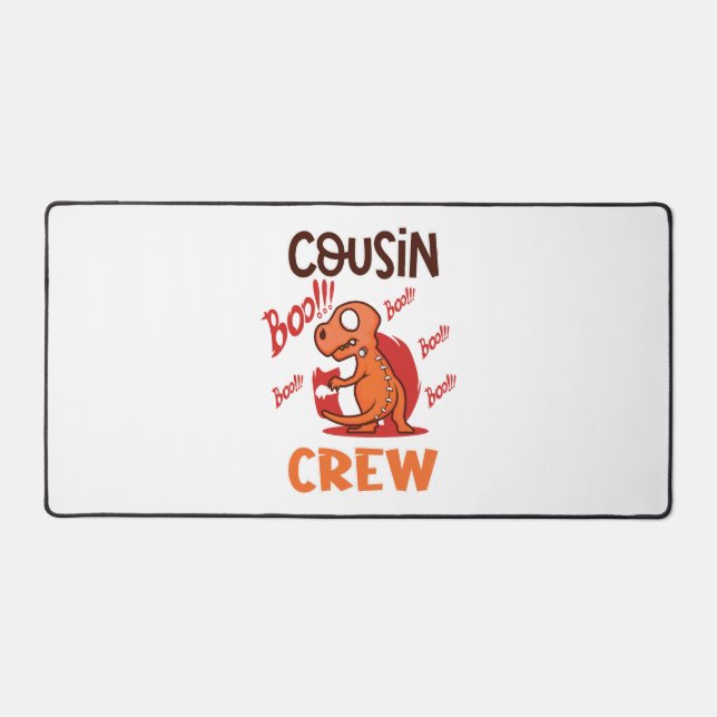 Boo Cousin Crew Halloween Dinosaur Spooky Costume Desk Mat (Front)