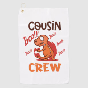 Boo Cousin Crew Halloween Dinosaur Spooky Costume Golf Towel