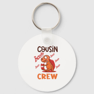 Boo Cousin Crew Halloween Dinosaur Spooky Costume Key Ring