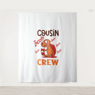 Boo Cousin Crew Halloween Dinosaur Spooky Costume Tapestry