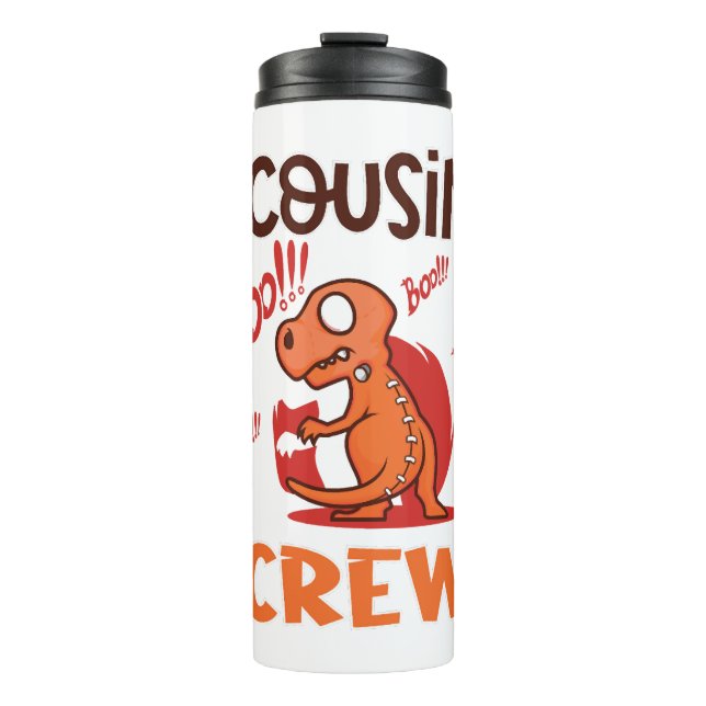Boo Cousin Crew Halloween Dinosaur Spooky Costume Thermal Tumbler (Front)